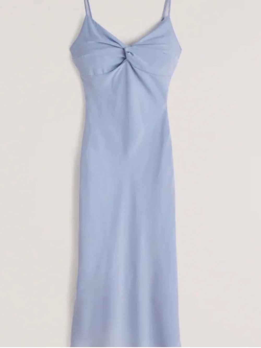 Abercrombie & Fitch Twist-Front Slip Midi Dress
